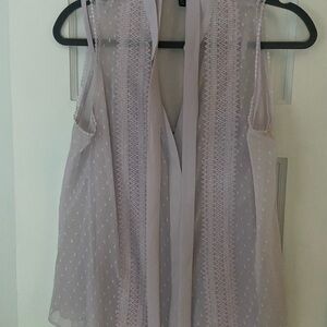 White House Black Market Lavender Sheer Blouse